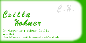 csilla wohner business card